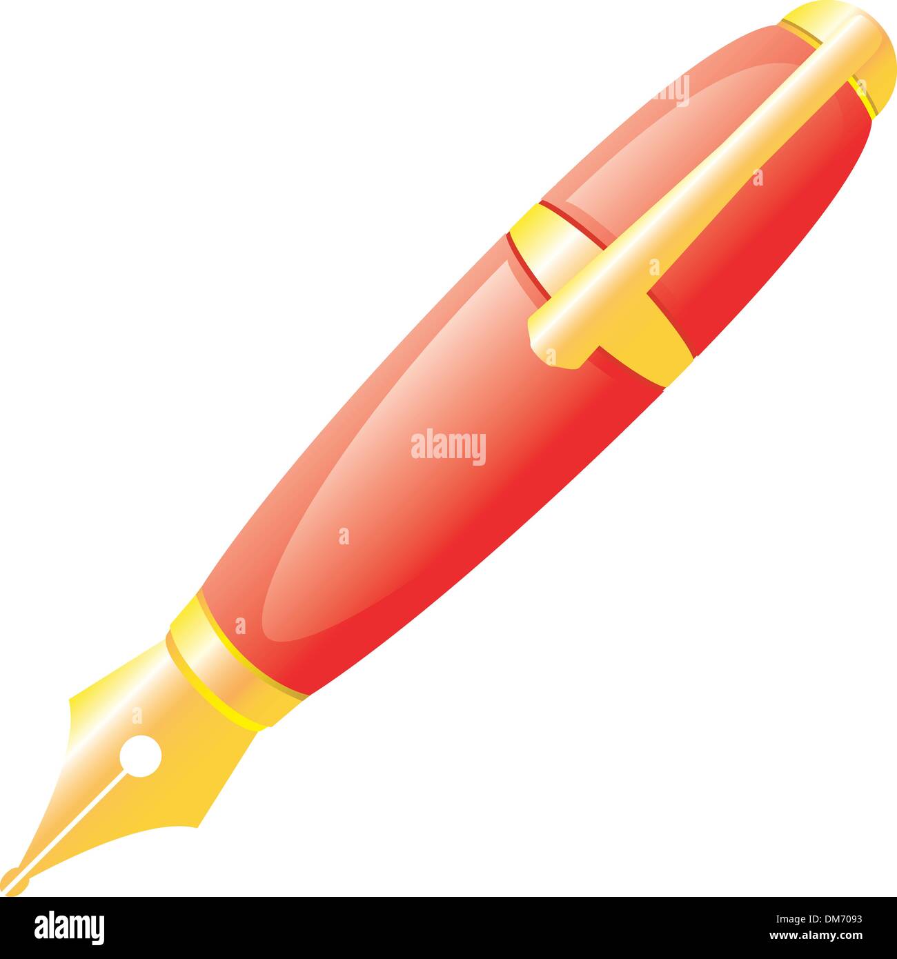 Der Kugelschreiber der roten Farbe. Stock Vektor