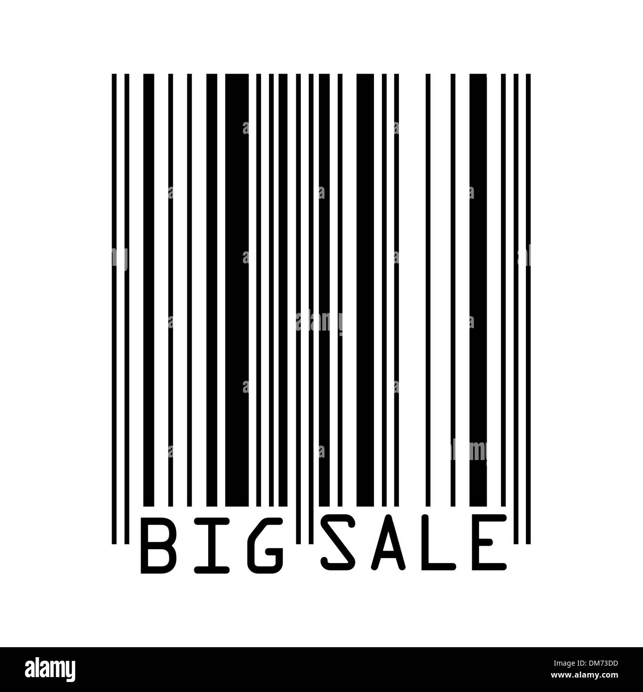 Big Sale Barcodes aller Daten ist fiktiv. EPS 8 Stock Vektor