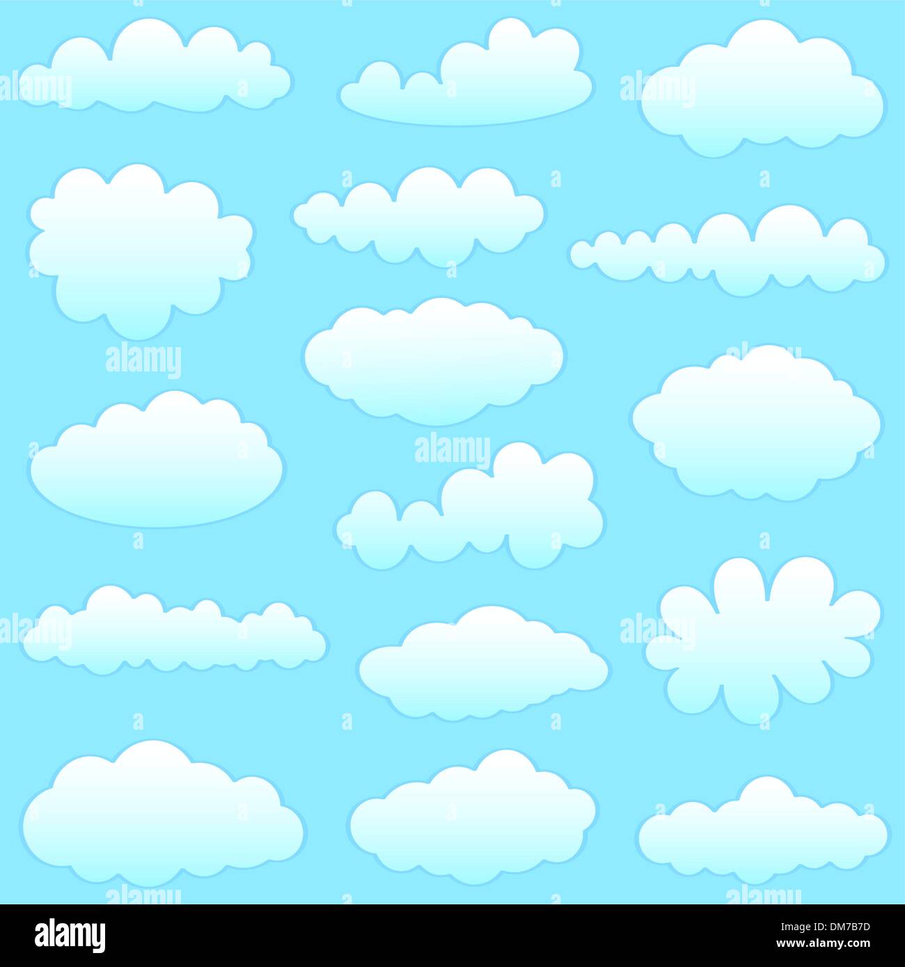 Wolken-Sammlung Stock Vektor