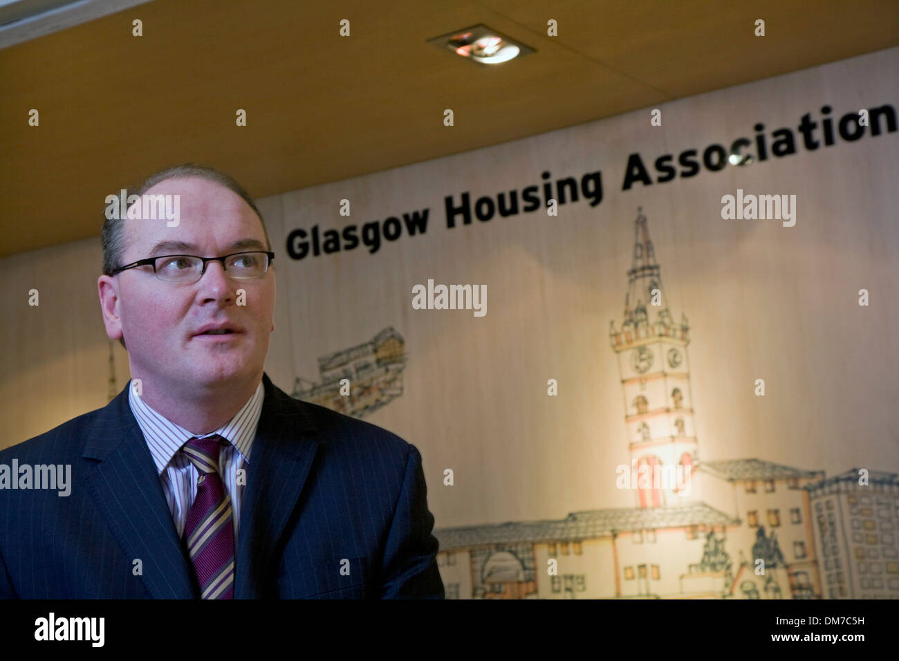 Martin Armstrong. Ehemaliger Chief Executive von Glasgow Housing Association jetzt Chief Executive der Wheatley Group. Stockfoto