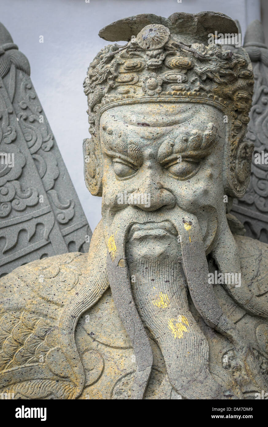 Chinesische steinerne Statue im Wat Pho, Bangkok, Thailand Stockfoto