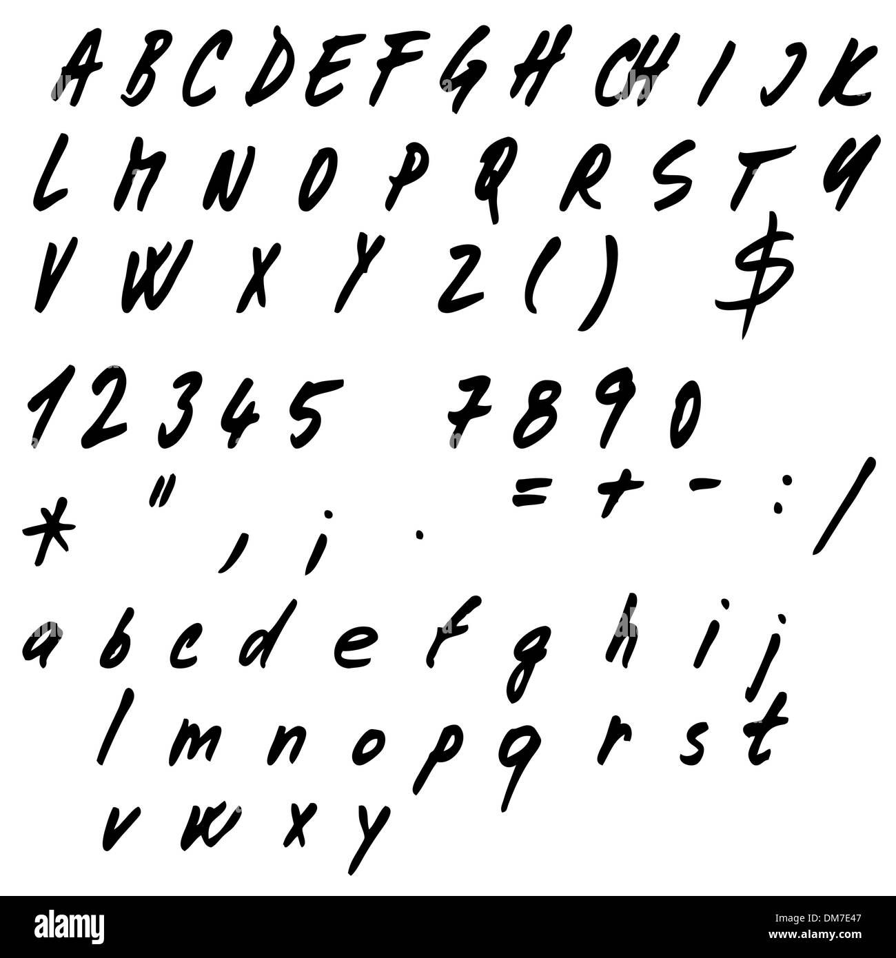 Vektor-Alphabet-Hand gezeichnet Stock Vektor