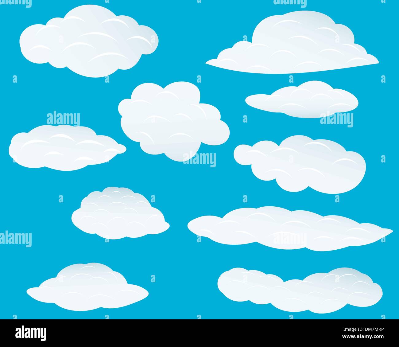 Satz von Wolken Stock Vektor