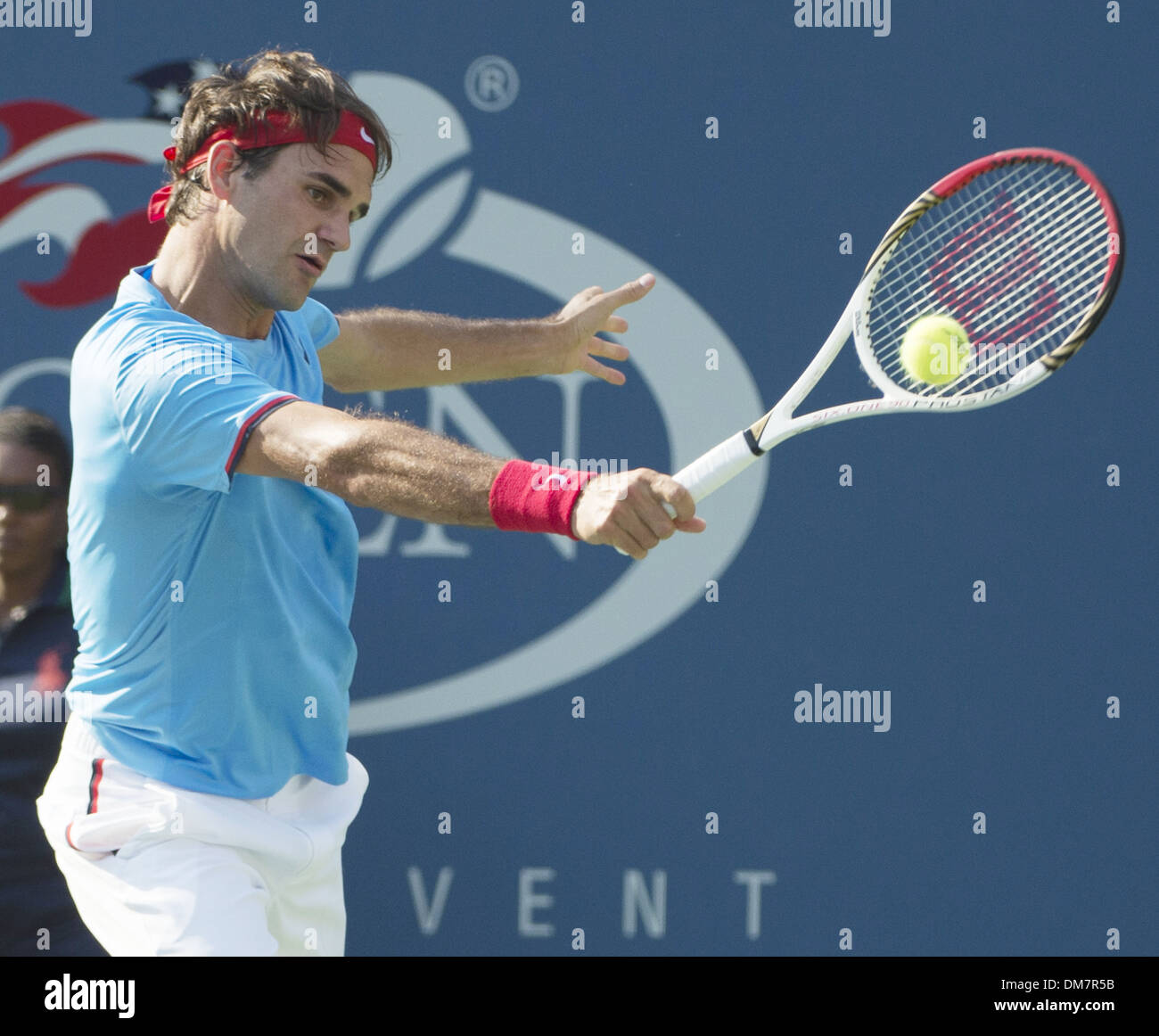 Roger Federer uns Open 2012 Herren Match - Roger Federer V Fernando Verdasco - USTA Billie Jean King National Tennis Center Roger Stockfoto