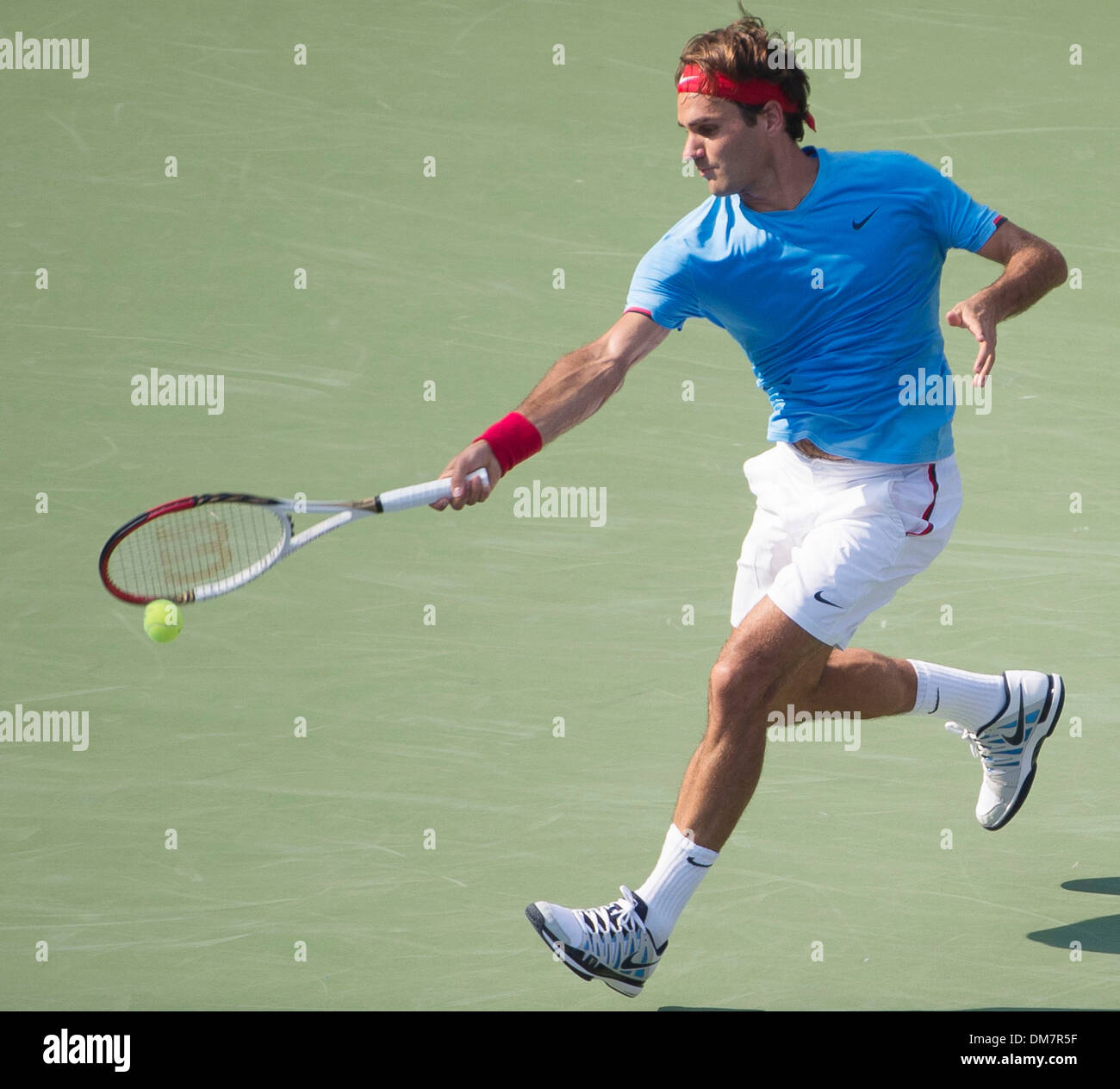 Roger Federer uns Open 2012 Herren Match - Roger Federer V Fernando Verdasco - USTA Billie Jean King National Tennis Center Roger Stockfoto