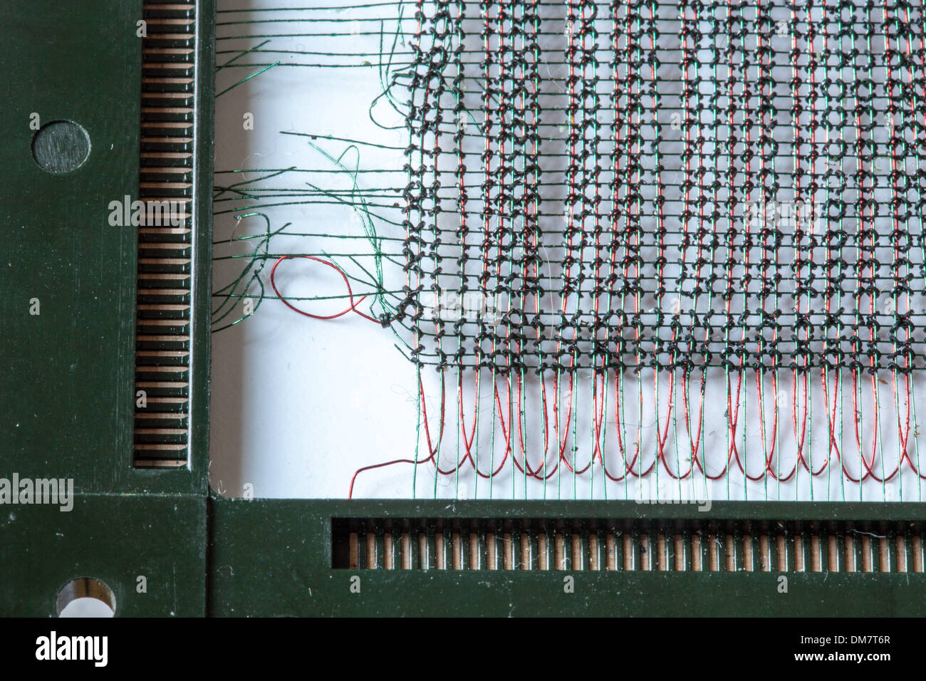Ein magnetischer Kernspeicher Brett aus einem IBM/360 System ab ca. 1966 Stockfoto