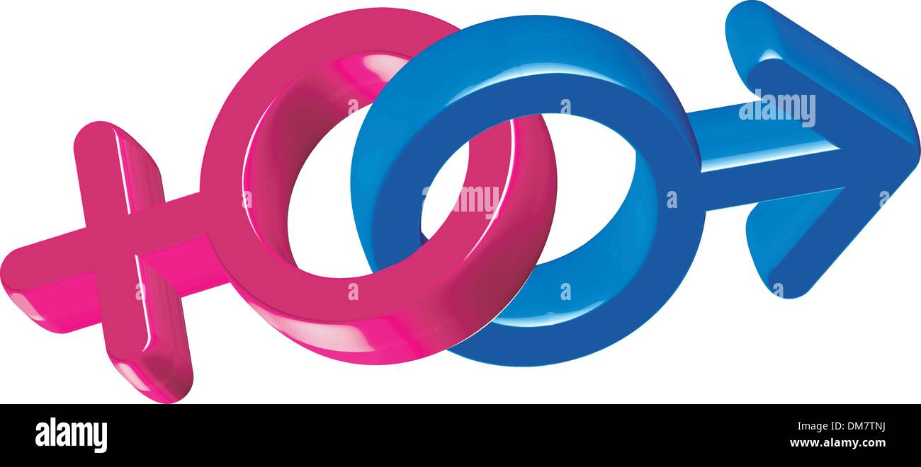 Männliche und weibliche Geschlecht-symbol Stock Vektor