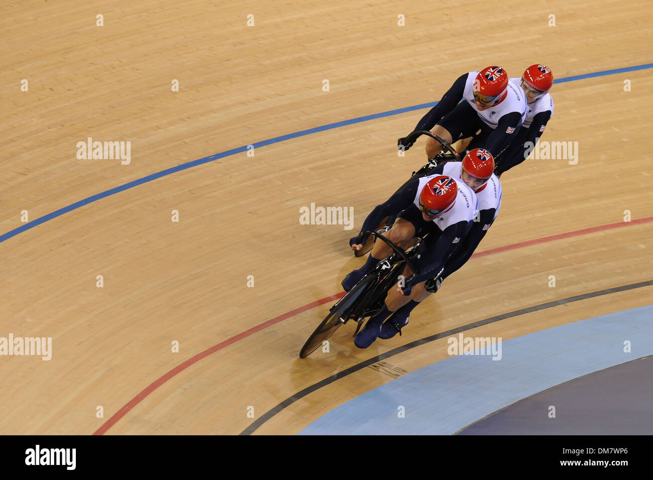 Men es einzelnen B-Sprint Gold Medal Final (Rennen 1) Anthony Kappes (GBR) gewinnt Gold und Neil Fachie (GBR) gewinnt Silber bei Stockfoto