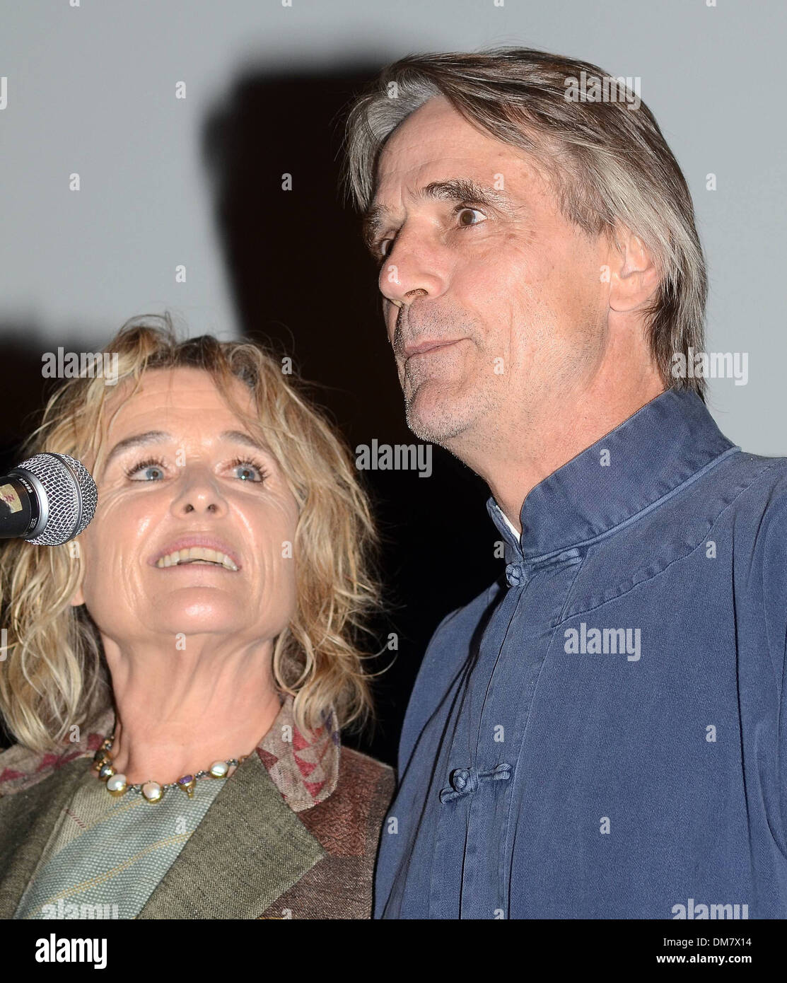 Jeremy Irons und seine Frau von 34 Jahren wurde Sinead Cusack bei special screening von ihrem Film "Waterland" 20 Jahre nachdem sie zuerst Stockfoto