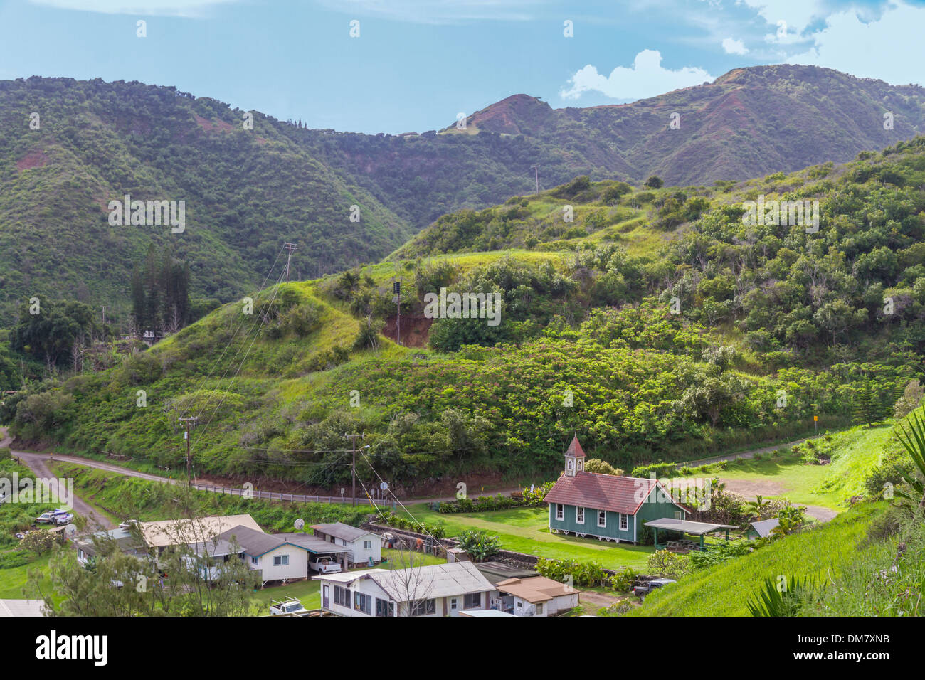 USA, Hawaii, Maui, Kahakuloa Dorf Stockfoto