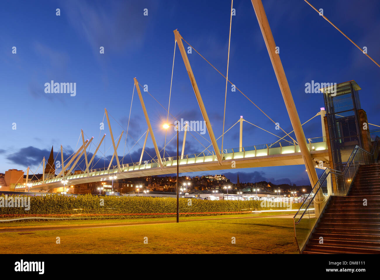 Die Forthside-Brücke im Stadtzentrum von Stirling Scotland UK Stockfoto