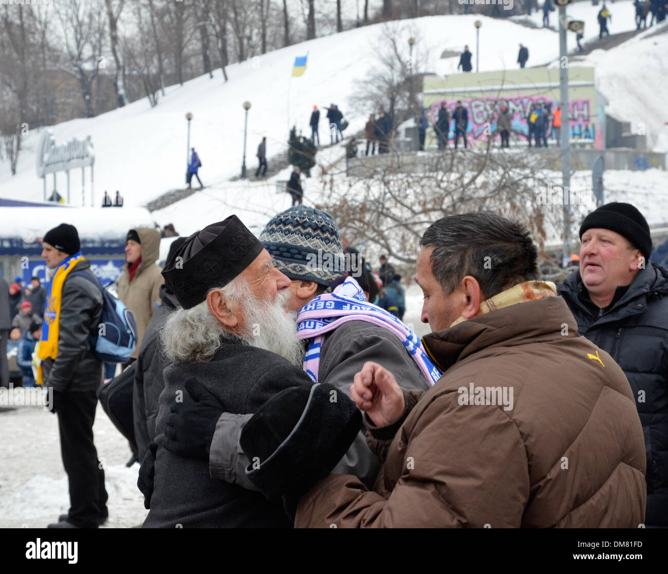 Kontinuierliche Massenprotest in der ukrainischen Hauptstadt Stockfoto