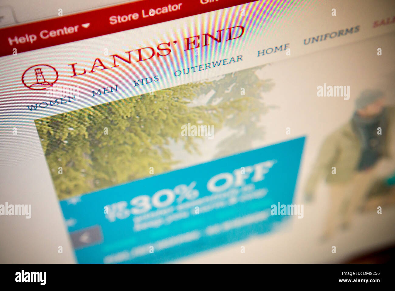 Lands' End Online-shopping-website Stockfoto