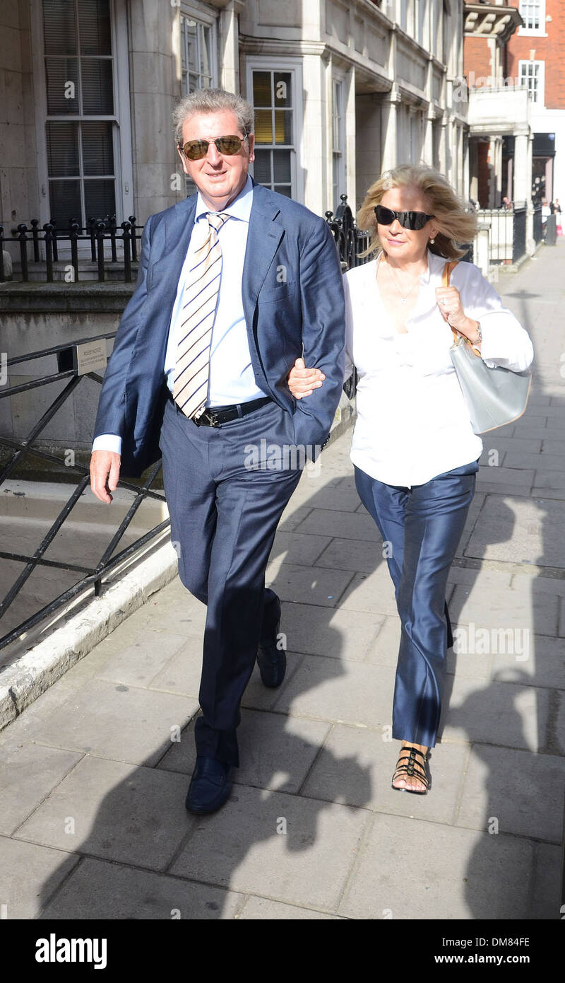 Roy Hodgson unterwegs in Mayfair, London, England - 28.08.12 Stockfoto