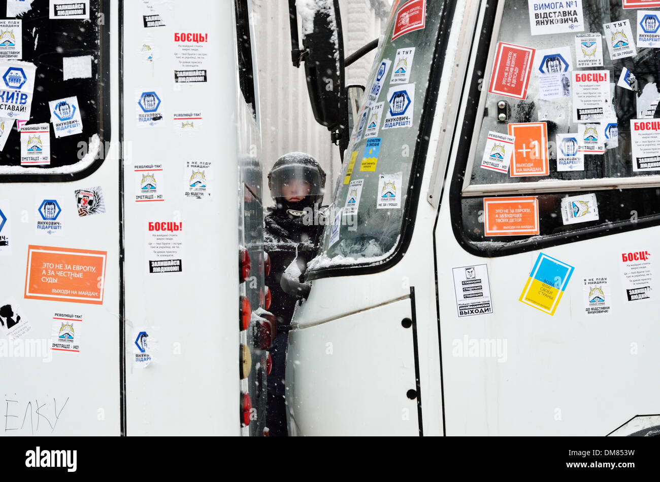 Kontinuierliche Massenprotest in der ukrainischen Hauptstadt Stockfoto