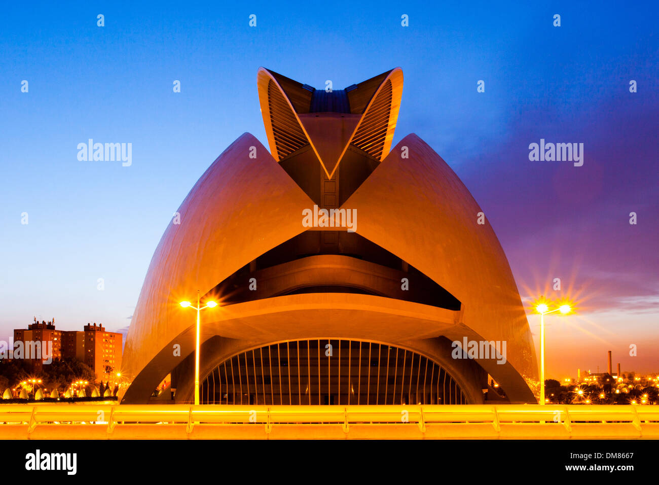 Palau de Les Arts, die Stadt der Künste, Valencia, Spanien. Stockfoto