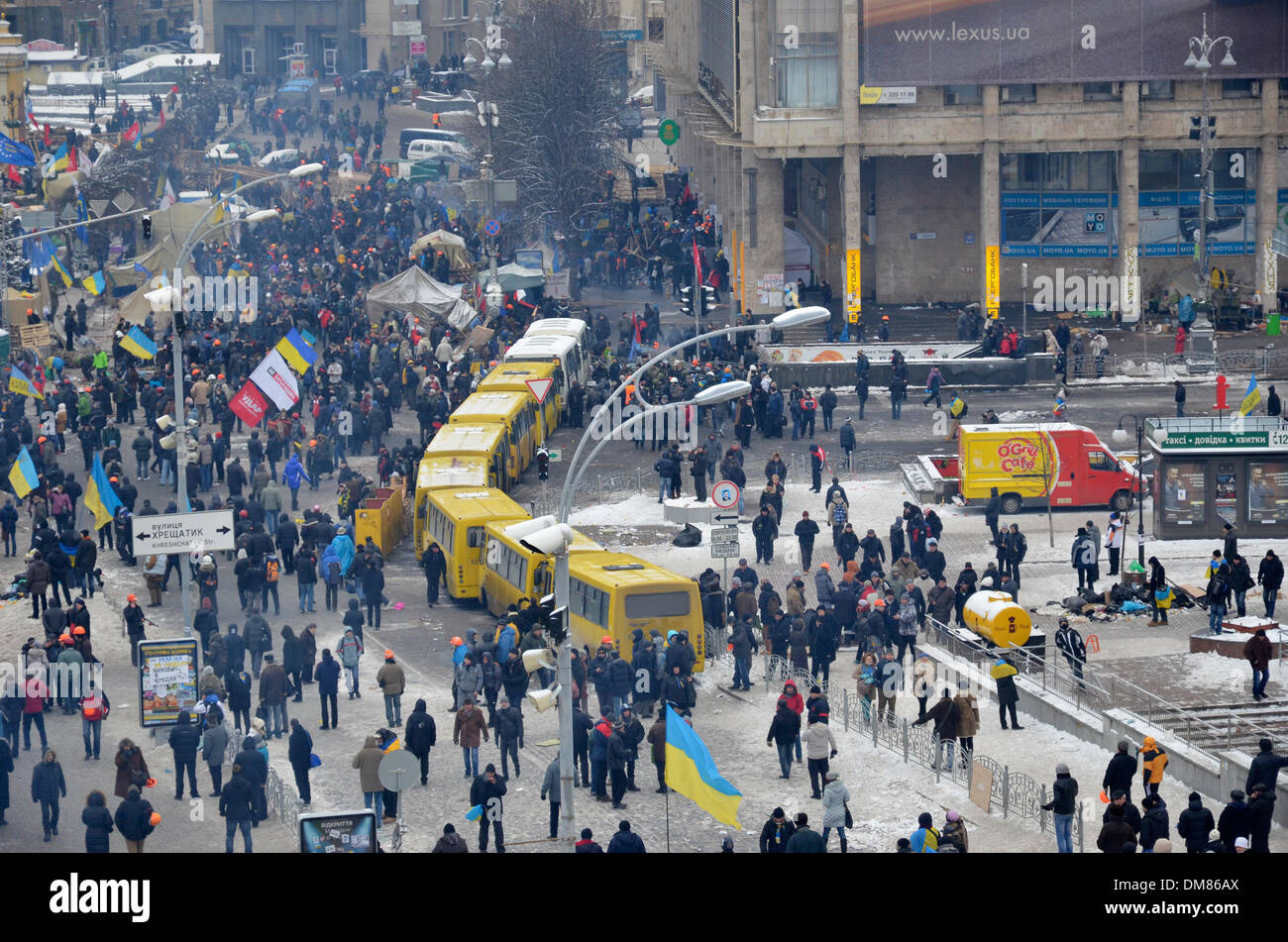 Kiew, Ukraine. 11. Dezember 2013. Kontinuierliche Massenprotest in der ukrainischen Hauptstadt. Bildnachweis: OlegMit/Alamy Live-Nachrichten Stockfoto