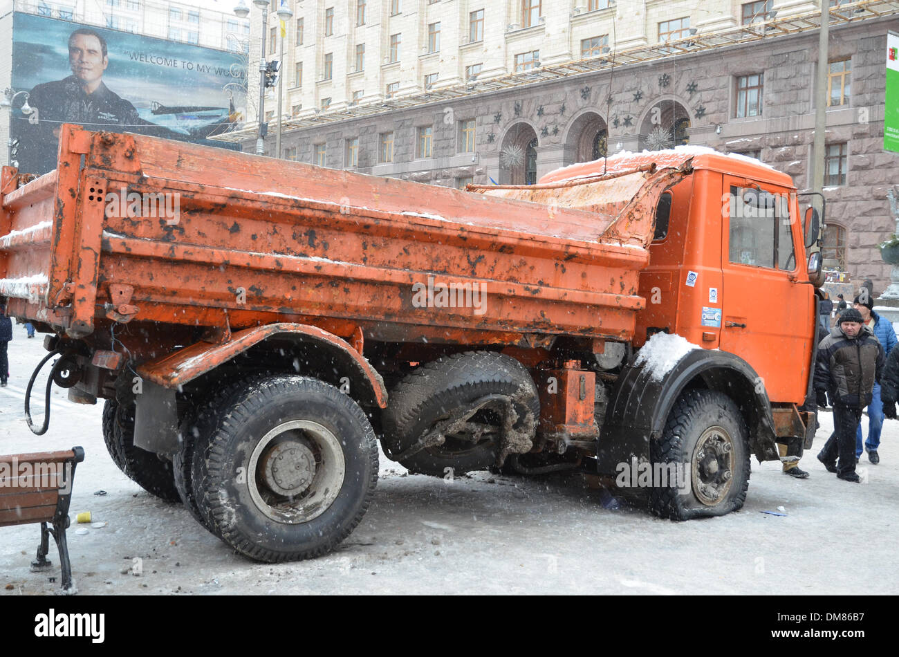 Kontinuierliche Massenprotest in der ukrainischen Hauptstadt Stockfoto