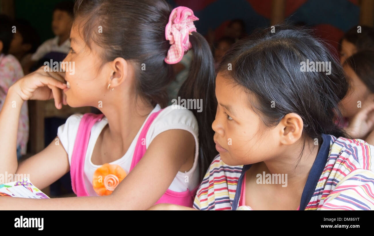 Grundschule Kinder Bildung Phnom Penh Kambodscha in Südostasien Stockfoto