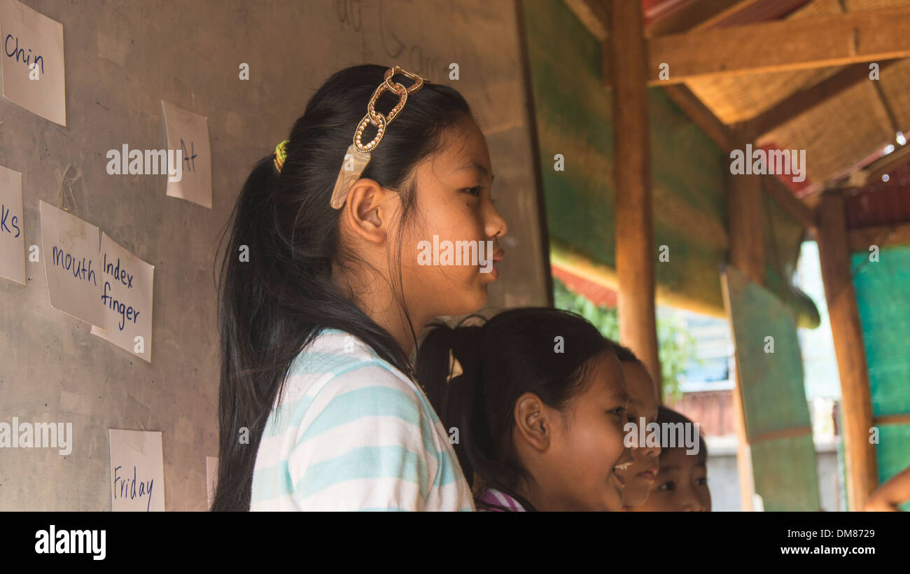 Grundschule Kinder Bildung Phnom Penh Kambodscha in Südostasien Stockfoto