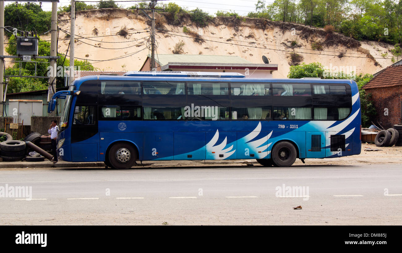 Reisebus Bus Hue Vietnam Süd-Ost-Asien Stockfoto