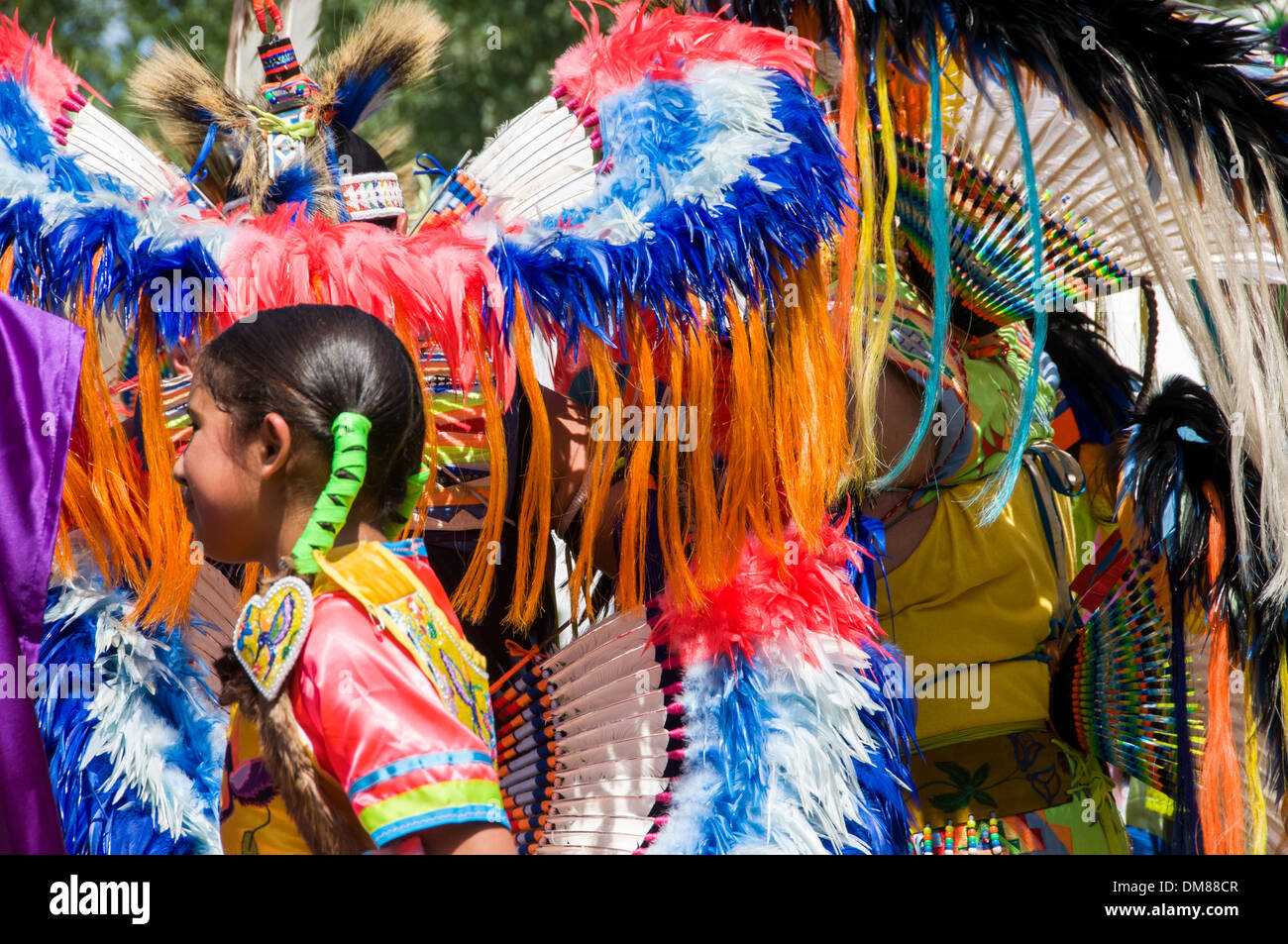 Powwow Feier Kahnawake, Quebec Stockfoto