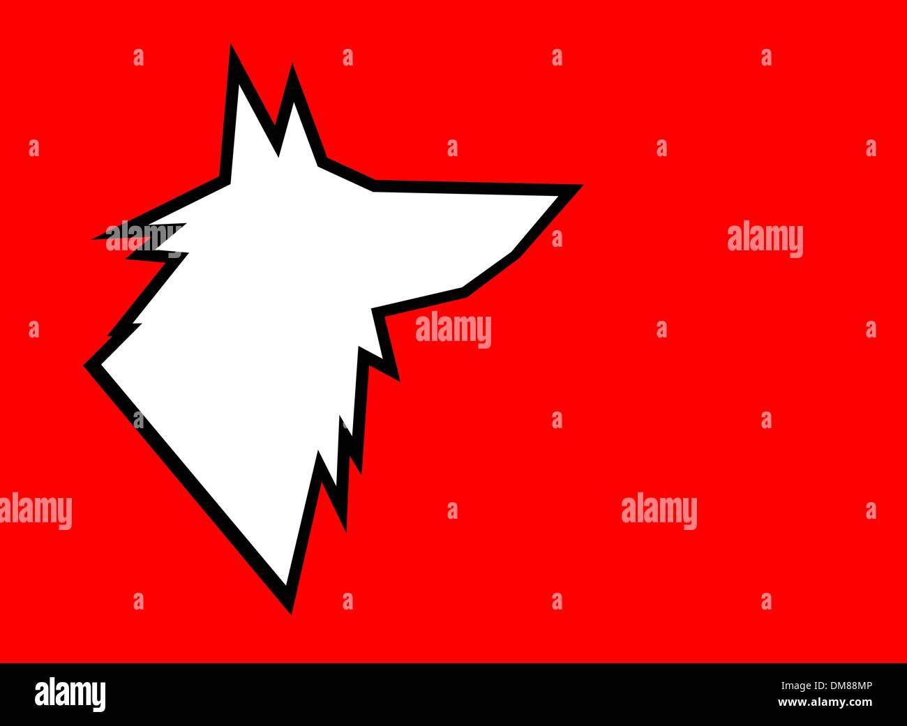 Wolf-Kopf-Symbol Stock Vektor