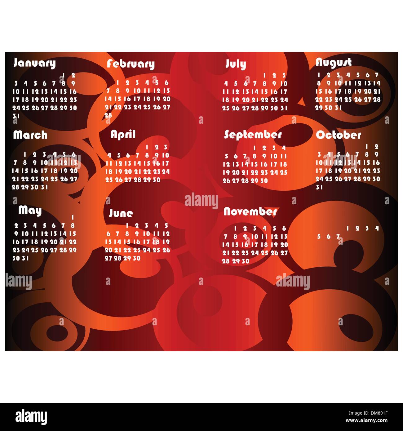 Taschenkalender Stock Vektor