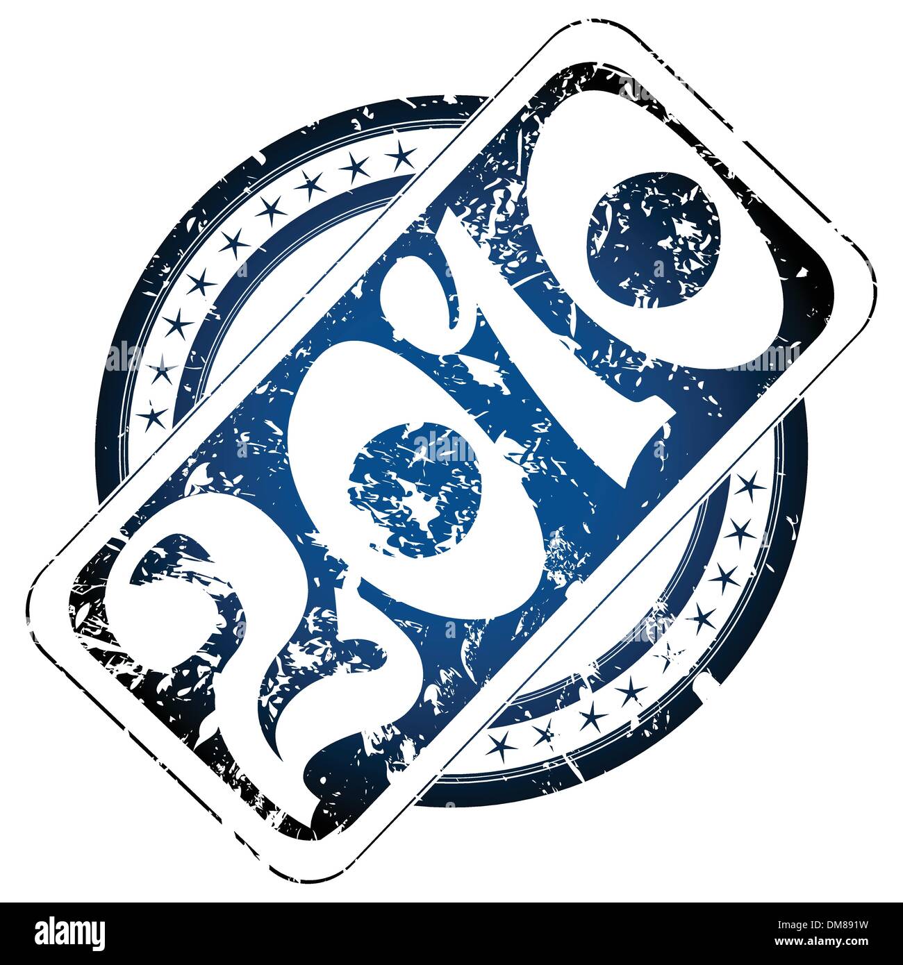 2010-Inschrift Stock Vektor