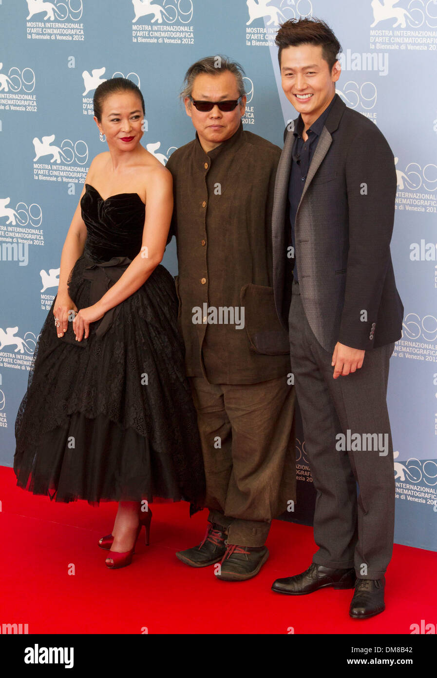 Cho Min-Soo Kim Ki-Duk und Lee Jung Jin 69th Venedig Film Festival - "Pieta" - Photocall Venedig Italien - 04.09.12 Stockfoto