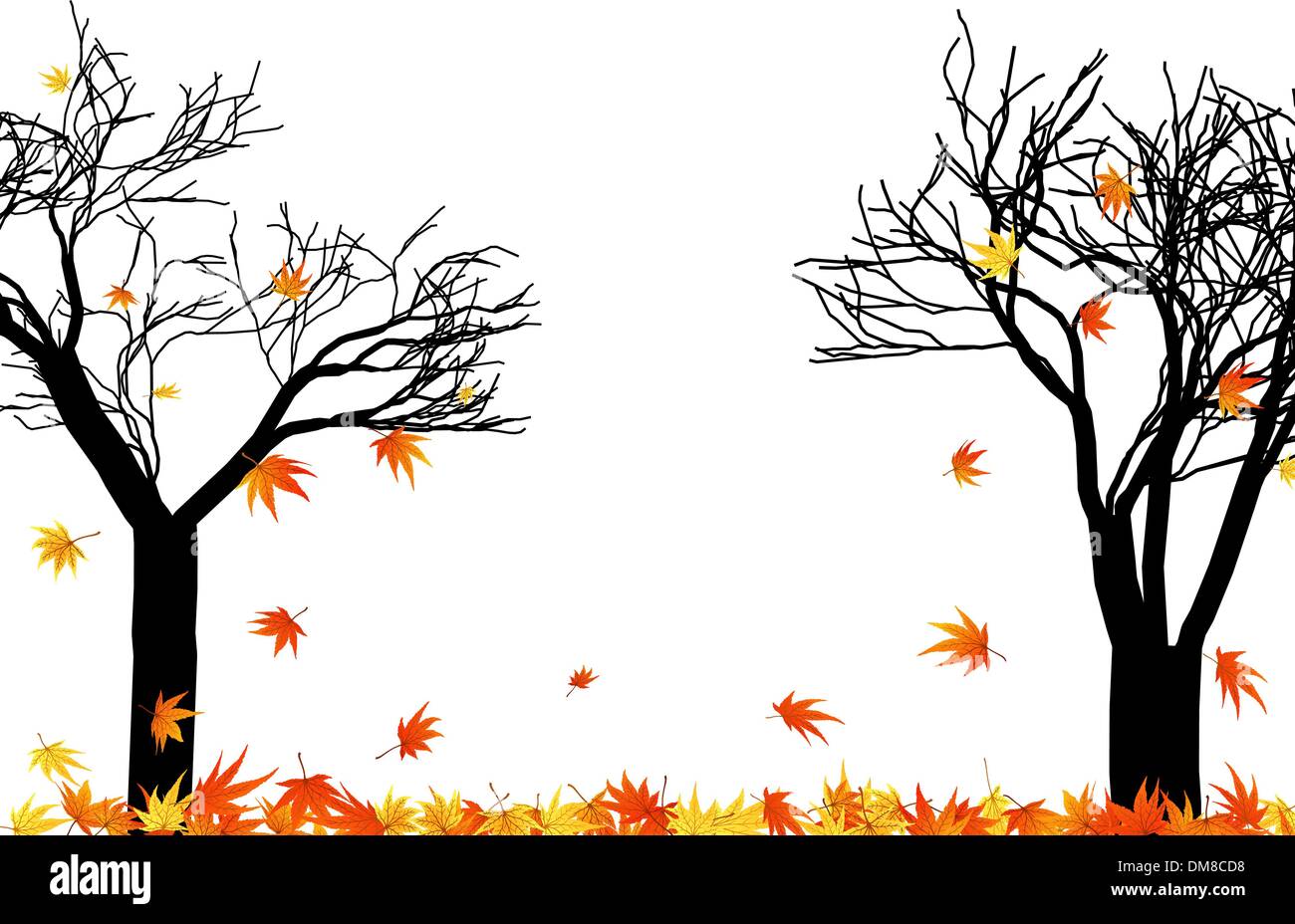 Blätter im Herbst Stock Vektor