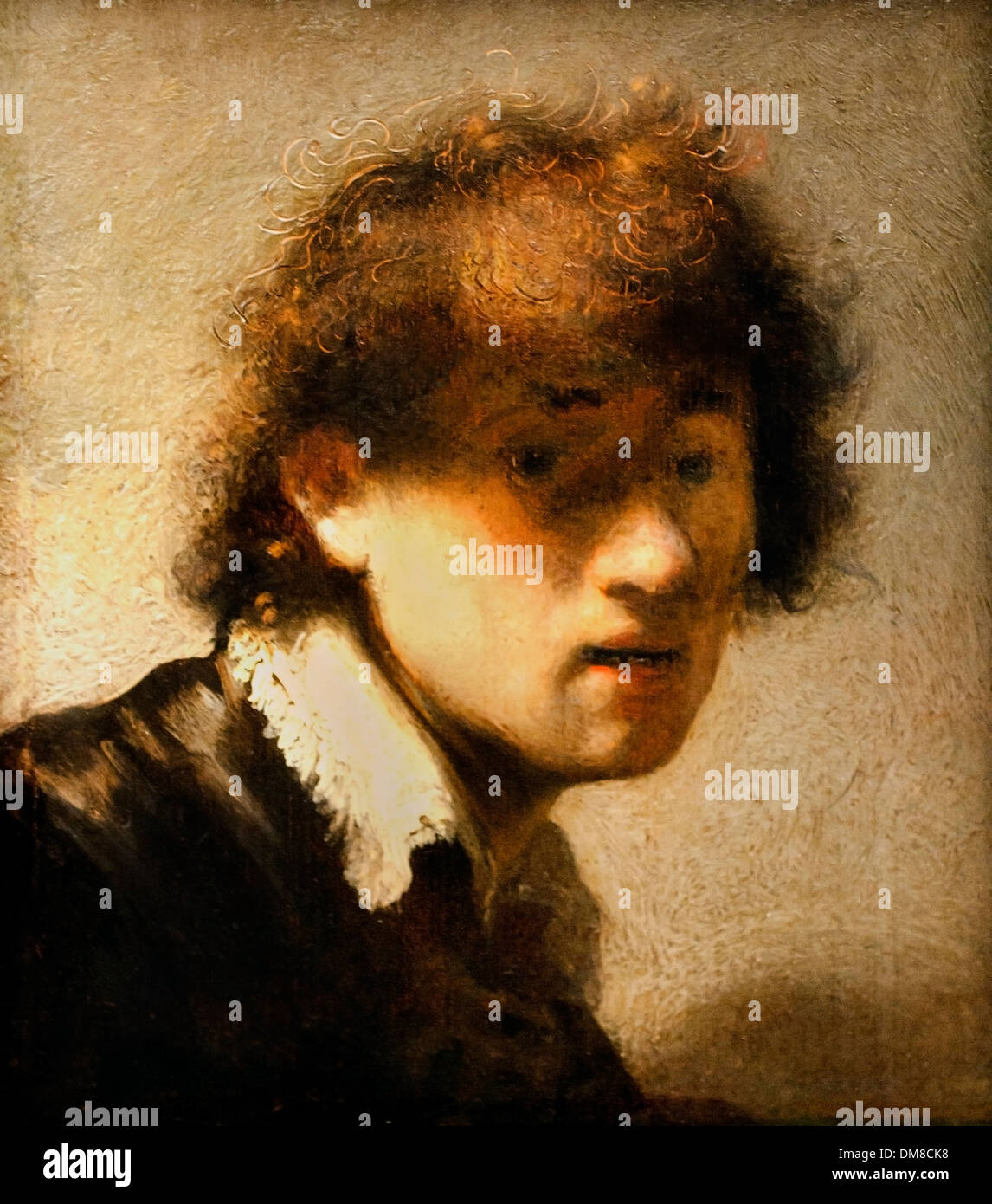 Selbstportrait in einem frühen Alter. 1629 Rembrandt Rijn. Van Rijn 1606 – 1669 Niederlande Niederlande Stockfoto
