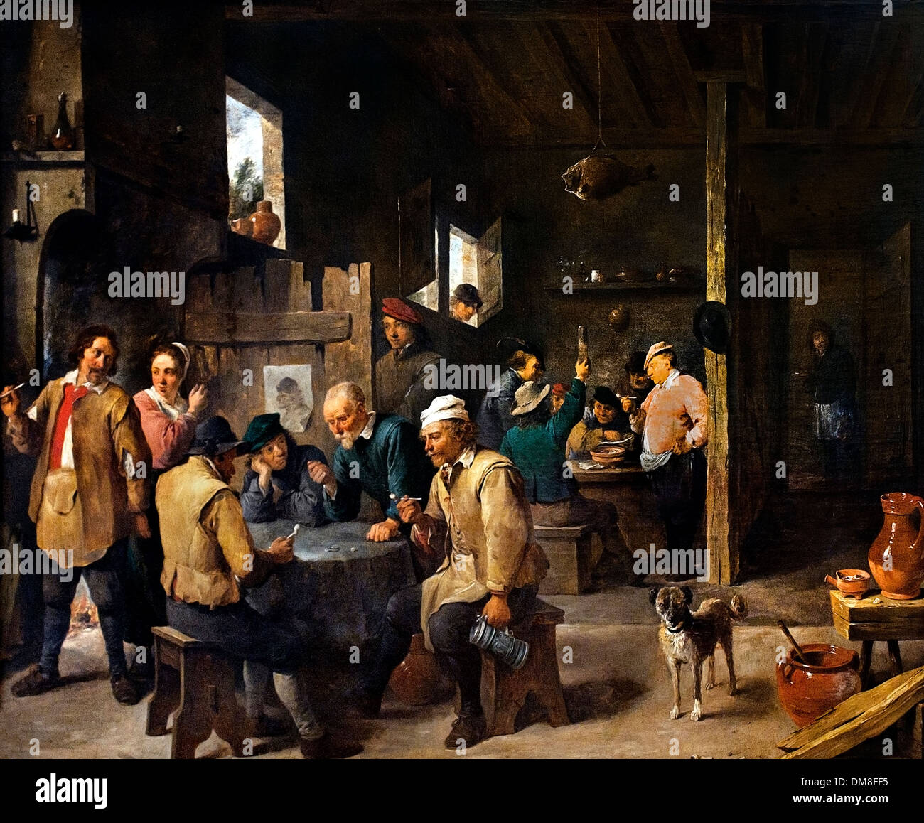 Taverne 1643 von David Teniers der jüngere (1610-1690) belgischen Belgien Flämisch Stockfoto