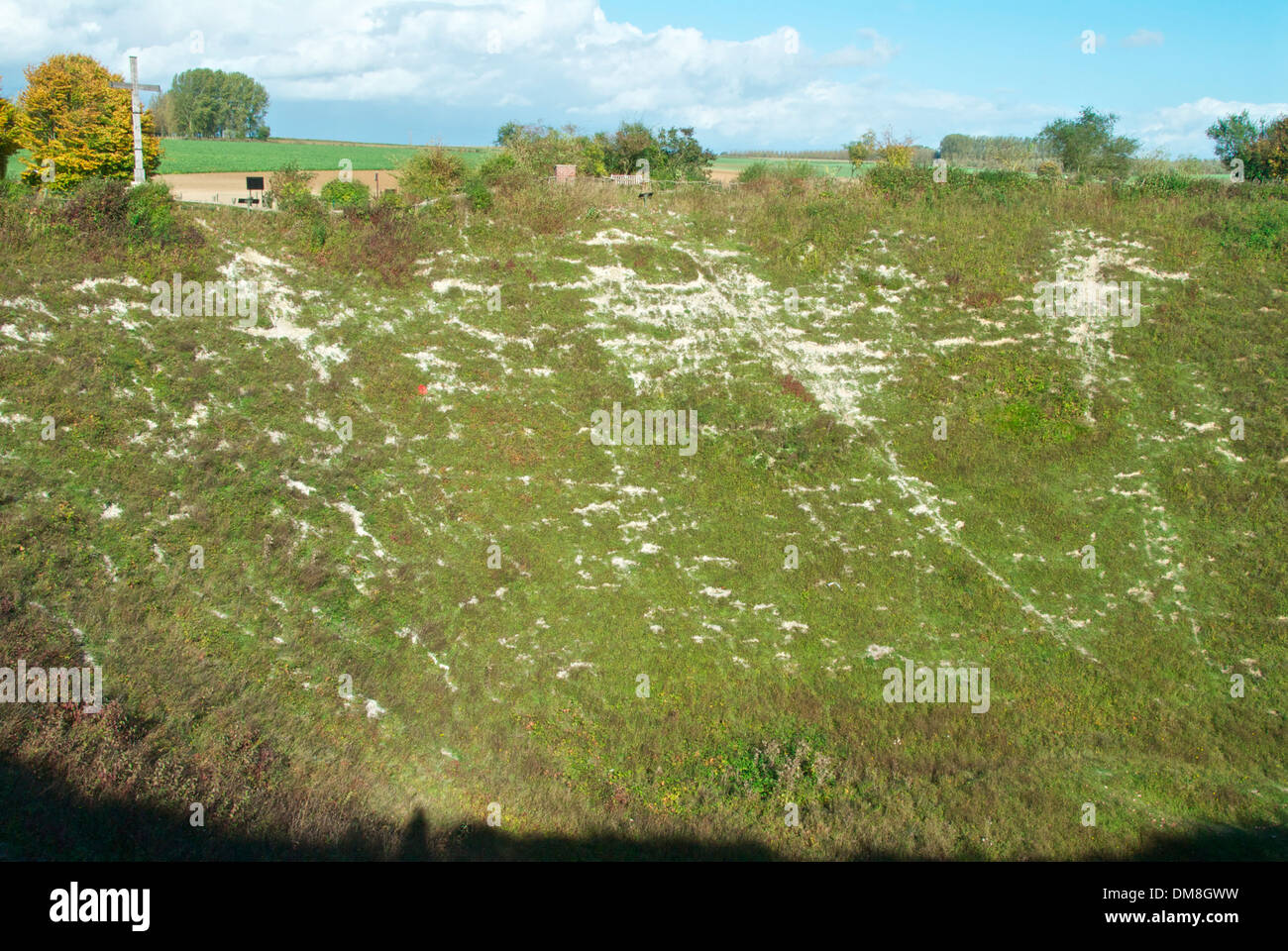 Die Somme Lochnagar Krater Stockfoto