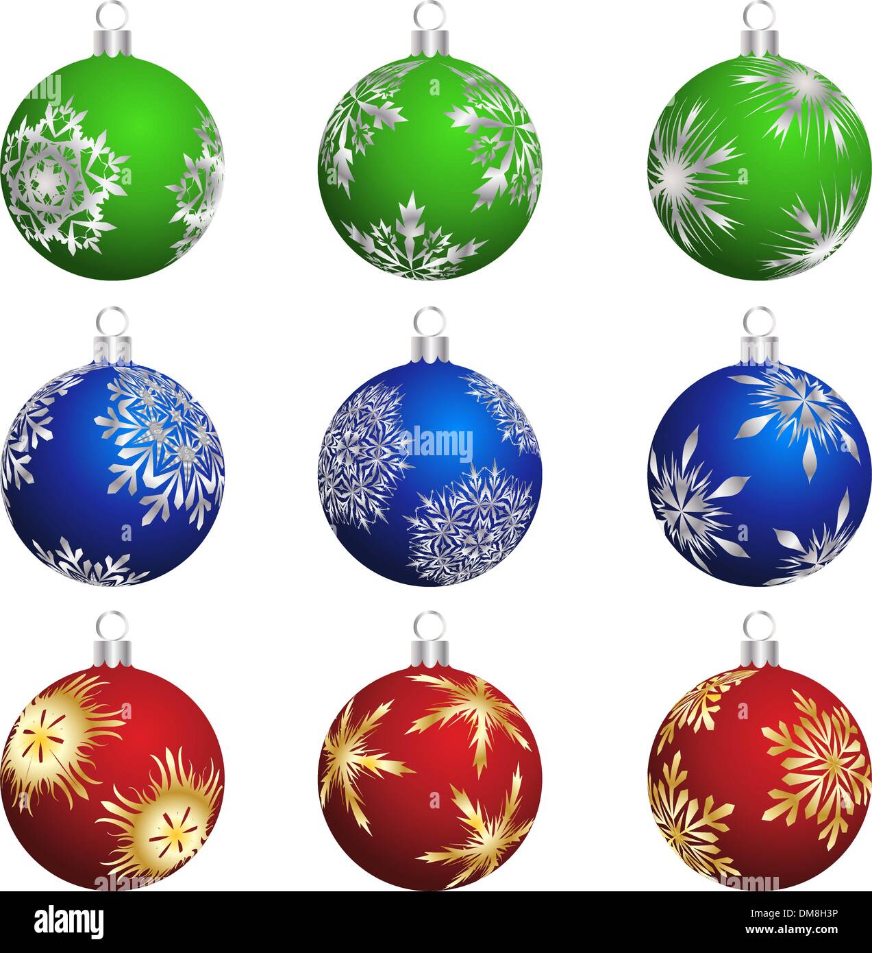 Weihnachten Kugeln set Stock Vektor