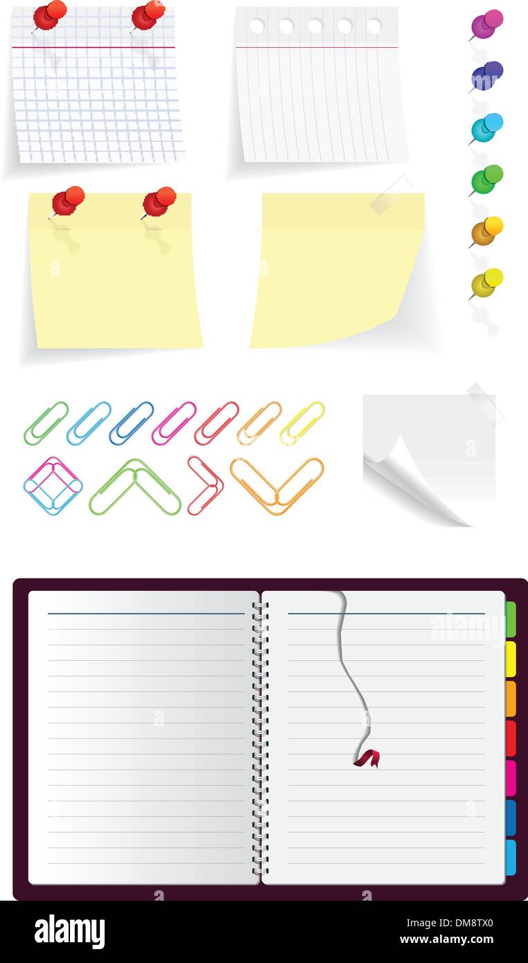 Briefpapier-Icon-set Stock Vektor