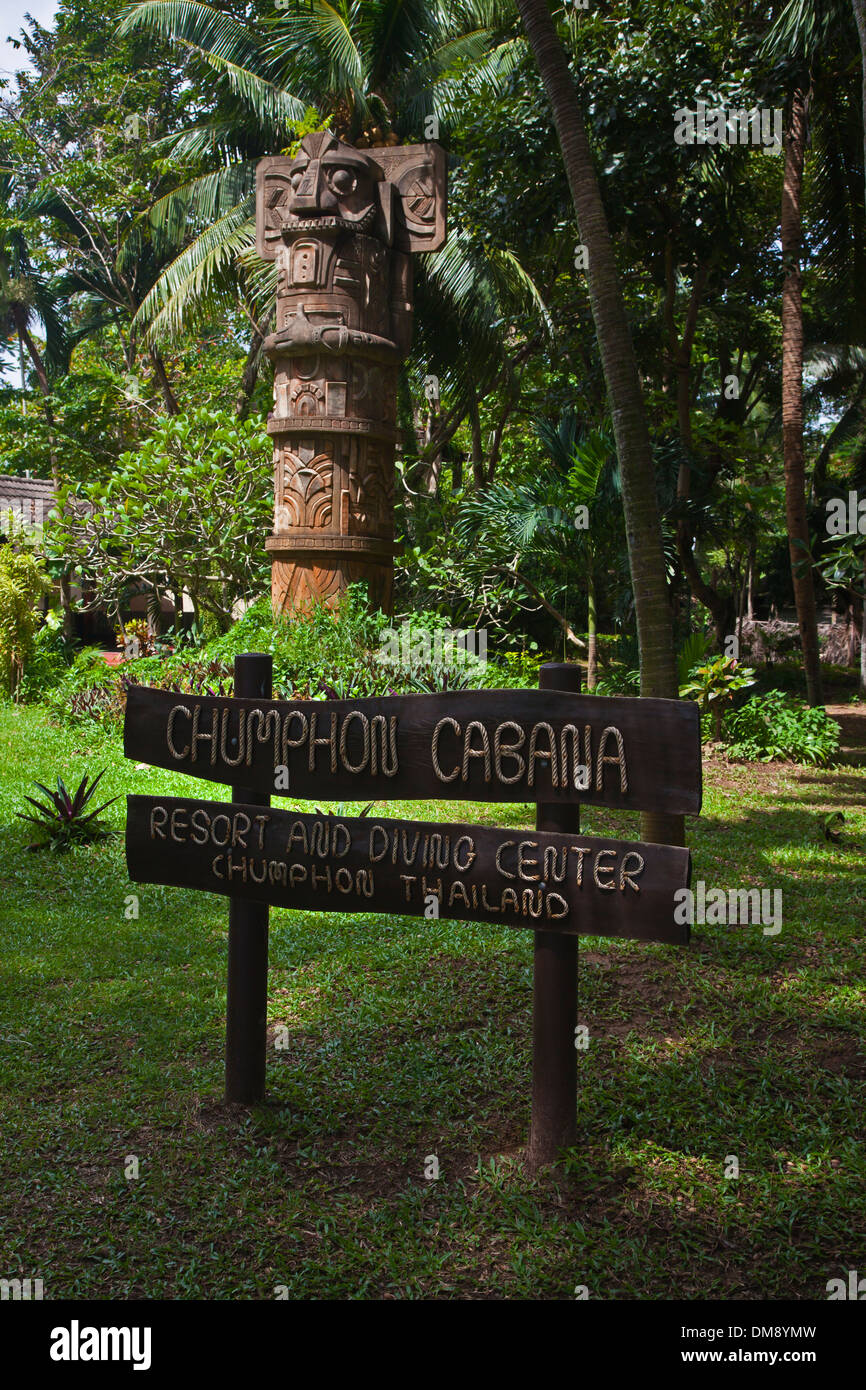 Das CHUMPHON CABANA ist ein nachhaltig geführte Resort und Tauchbasis - CHUMPHON, THAILAND Stockfoto