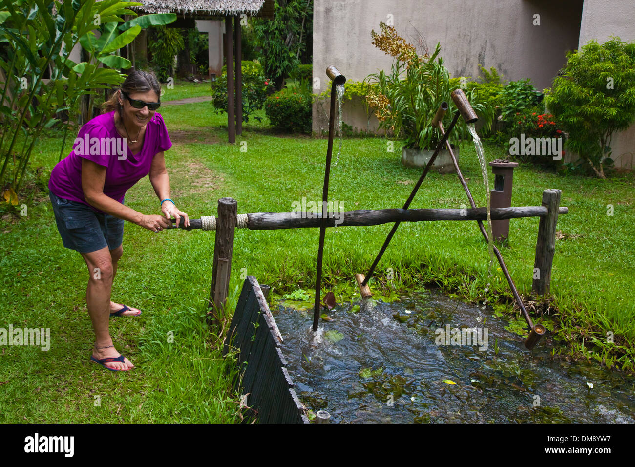Das CHUMPHON CABANA ist ein nachhaltig geführte Resort und Tauchbasis - CHUMPHON, THAILAND Stockfoto