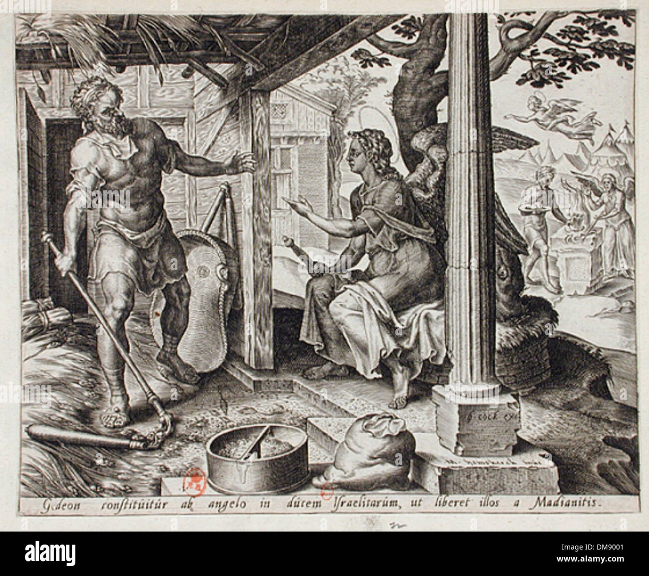 Die *Story of Gedeon* (88.91.429a-f) ist Teil einer Sammlung mit antike und islamische Kunst sowie Textilien und dekorative Kunst. Es beleuchtet Themen aus der Geschichte des Nahen Ostens und kombiniert visuelle Geschichten mit komplizierter Handwerkskunst. Stockfoto