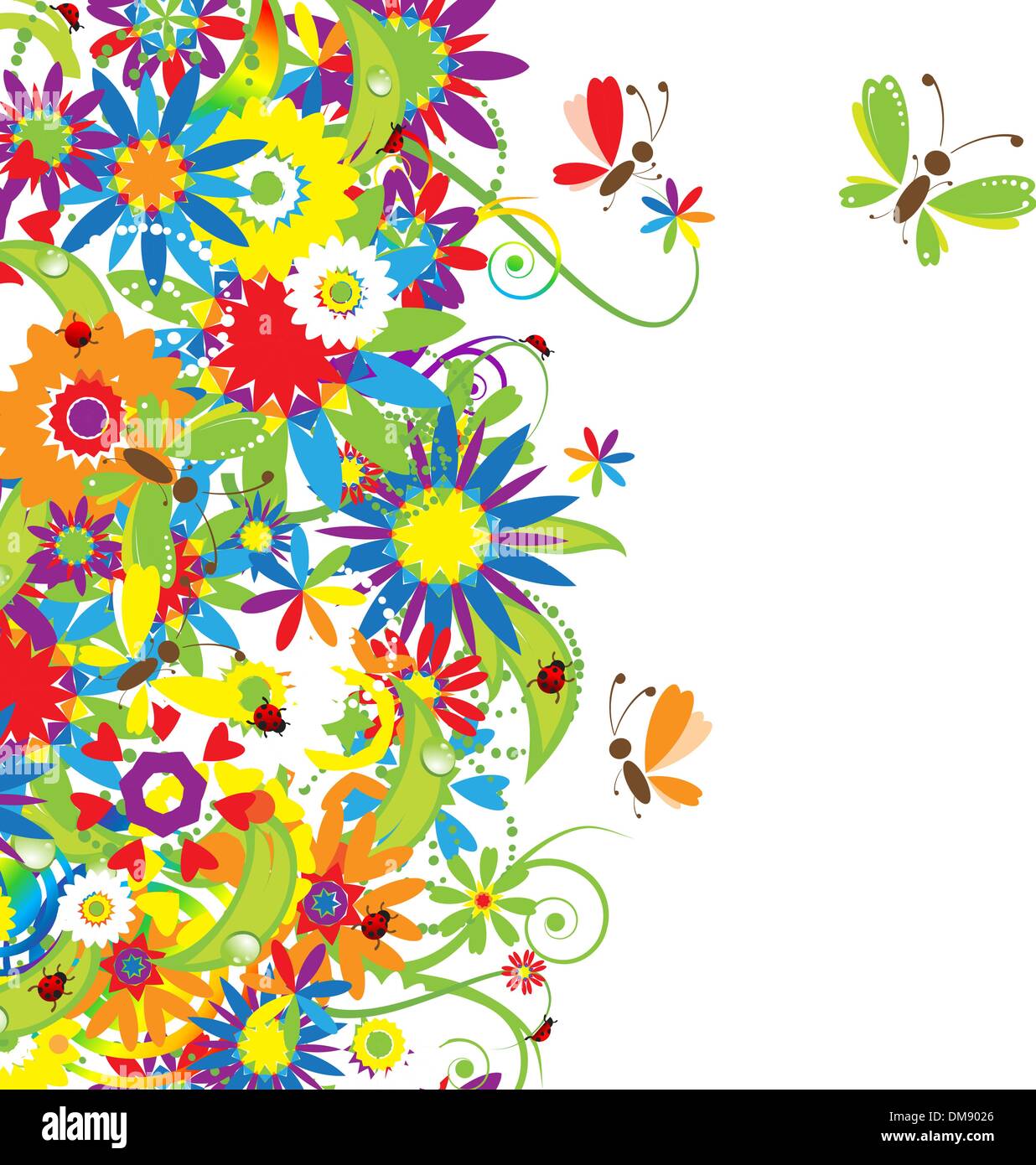 Sommertag. Floral nahtlose Hintergrund für Ihr design Stock Vektor