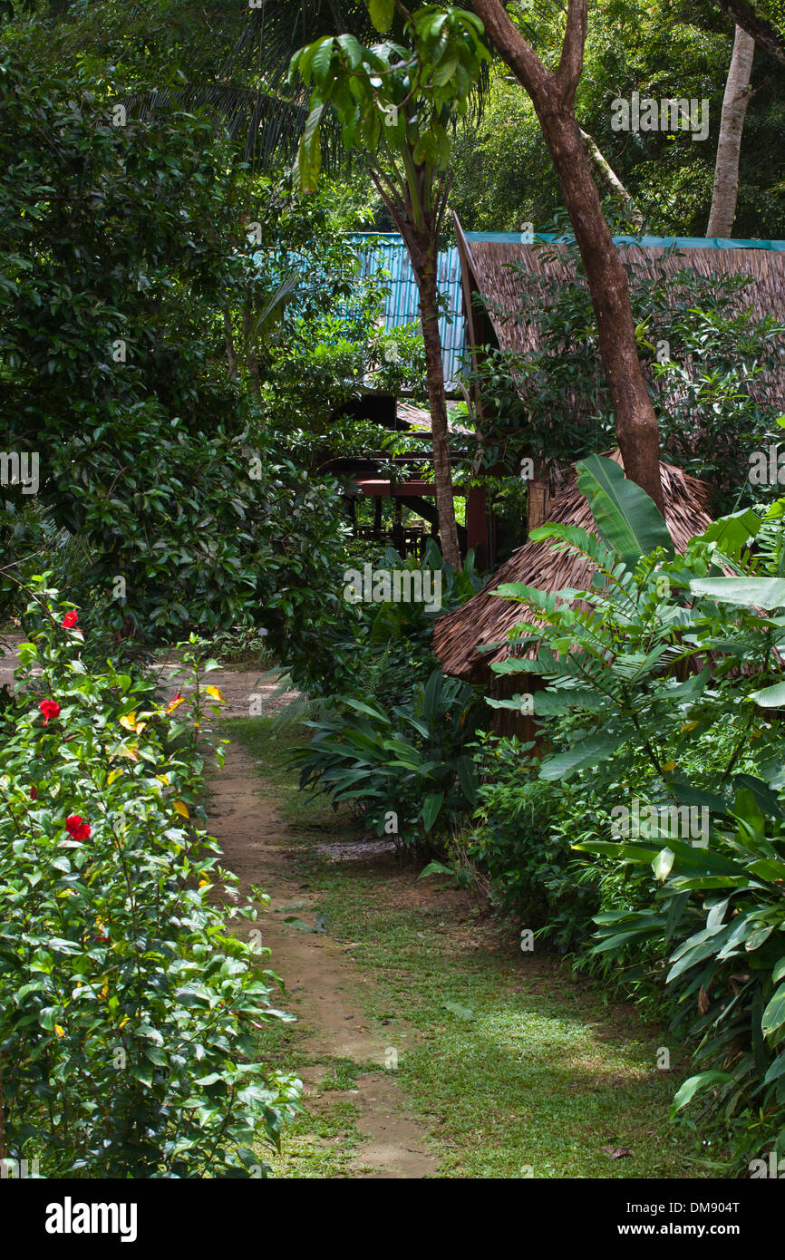 Das CHUMPHON CABANA ist ein nachhaltig geführte Resort und Tauchbasis - CHUMPHON, THAILAND Stockfoto