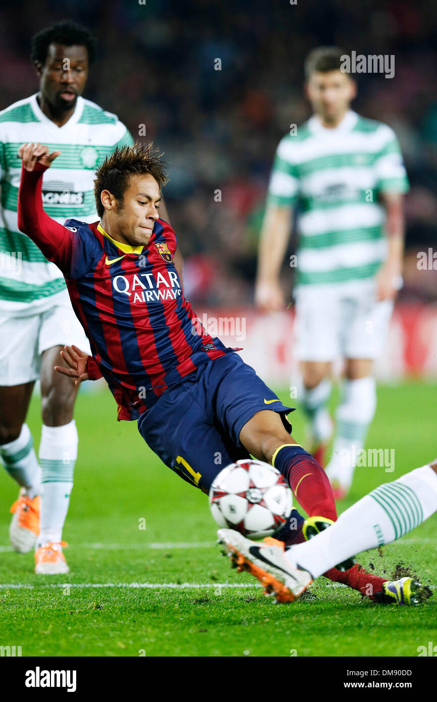 Barcelona, Spanien. © 11. Dezember 2013. Neymar (Barcelona) Fußball / Fußball: Gruppe H der UEFA Champions League-Spiel zwischen FC Barcelona 6-1 Celtic im Camp Nou Stadion in Barcelona, Spanien. © D . Nakashima/AFLO/Alamy Live-Nachrichten Stockfoto