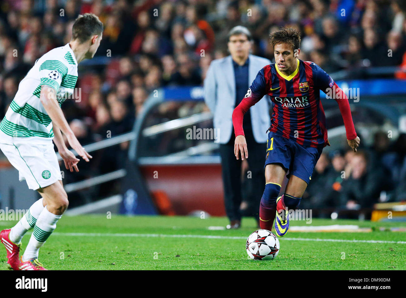 Barcelona, Spanien. © 11. Dezember 2013. Neymar (Barcelona) Fußball / Fußball: Gruppe H der UEFA Champions League-Spiel zwischen FC Barcelona 6-1 Celtic im Camp Nou Stadion in Barcelona, Spanien. © D . Nakashima/AFLO/Alamy Live-Nachrichten Stockfoto