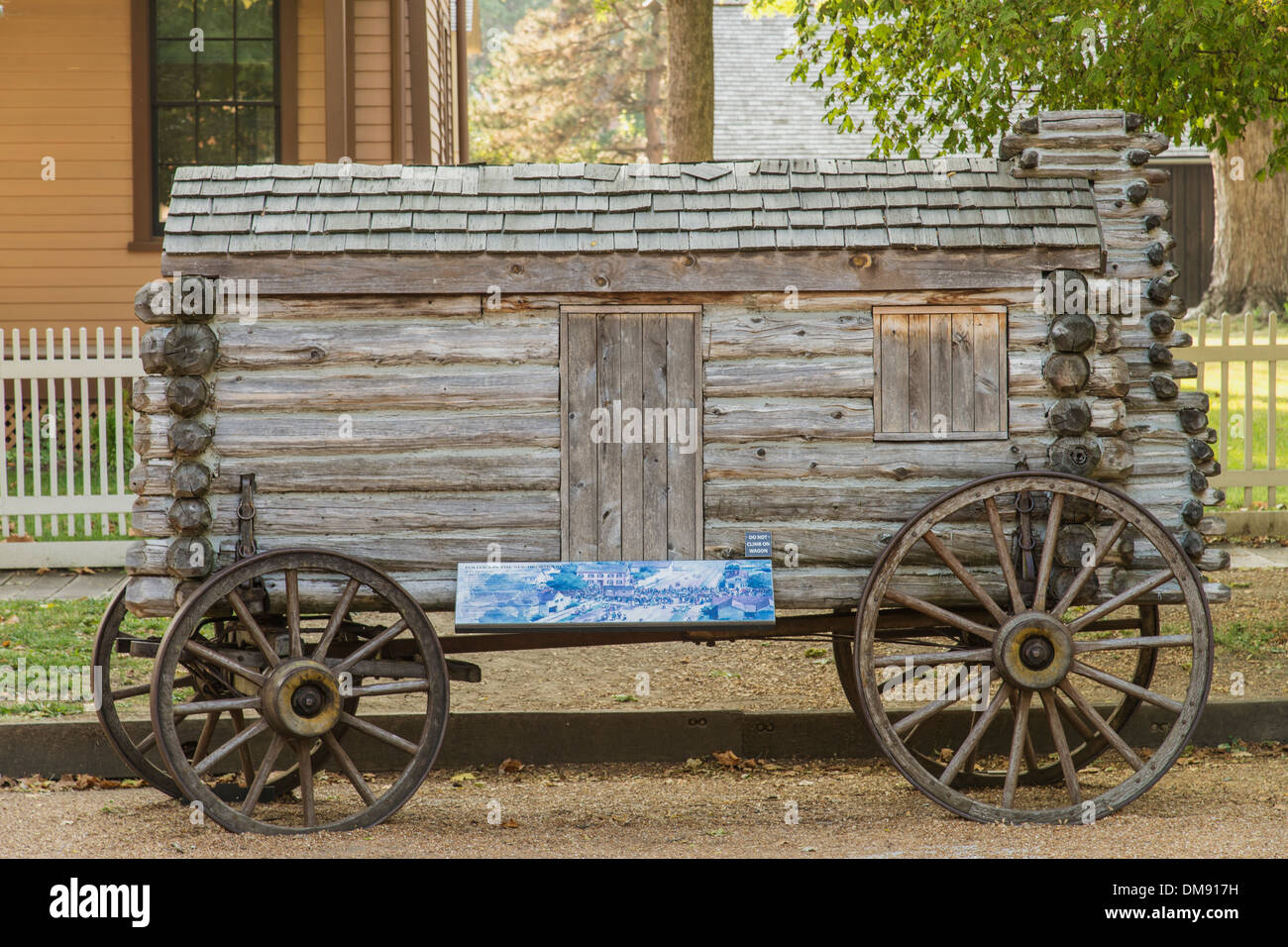 Kampagne-Wagen verwendet durch Nachfolger von Abraham Lincoln während seines Wahlkampfes für Präsident der Vereinigten Staaten Stockfoto