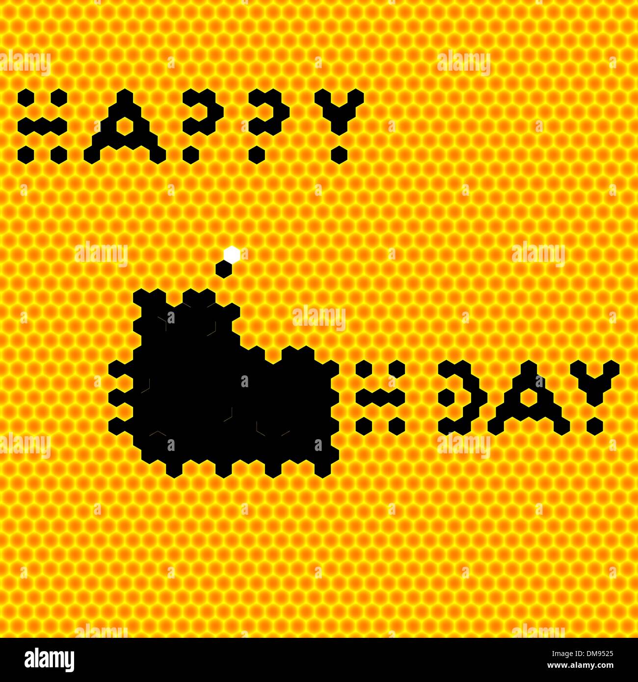 alles Gute zum Geburtstag-Honig Stock Vektor