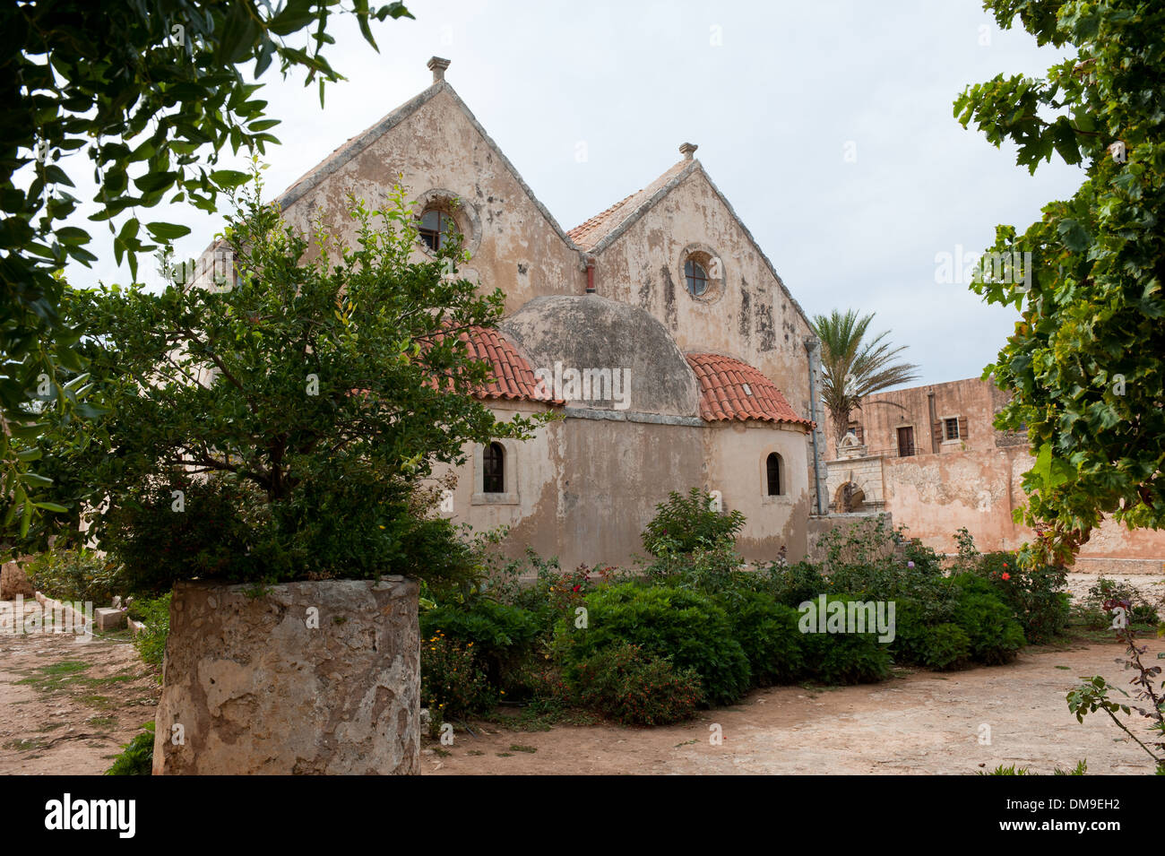 Die Apsis der Kirche, das Kloster Arkadi, Kreta, Griechenland Stockfoto