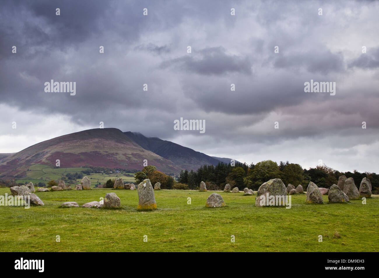 Castlerigg Stone Circle in der Nähe von Keswick im Lake District National Park. Stockfoto