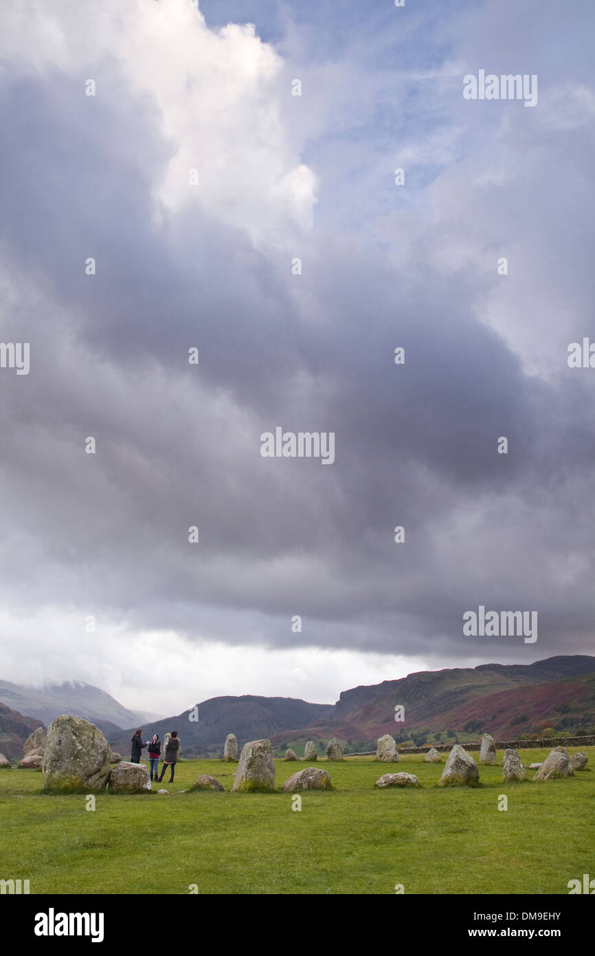 Castlerigg Stone Circle in der Nähe von Keswick im Lake District National Park. Stockfoto