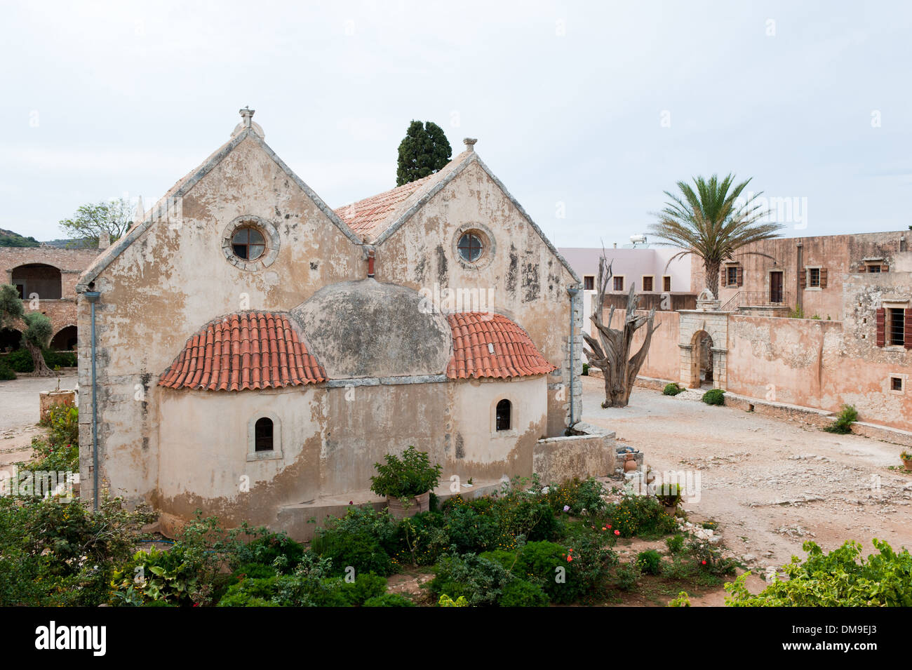 Die Apsis der Kirche, das Kloster Arkadi, Kreta, Griechenland Stockfoto