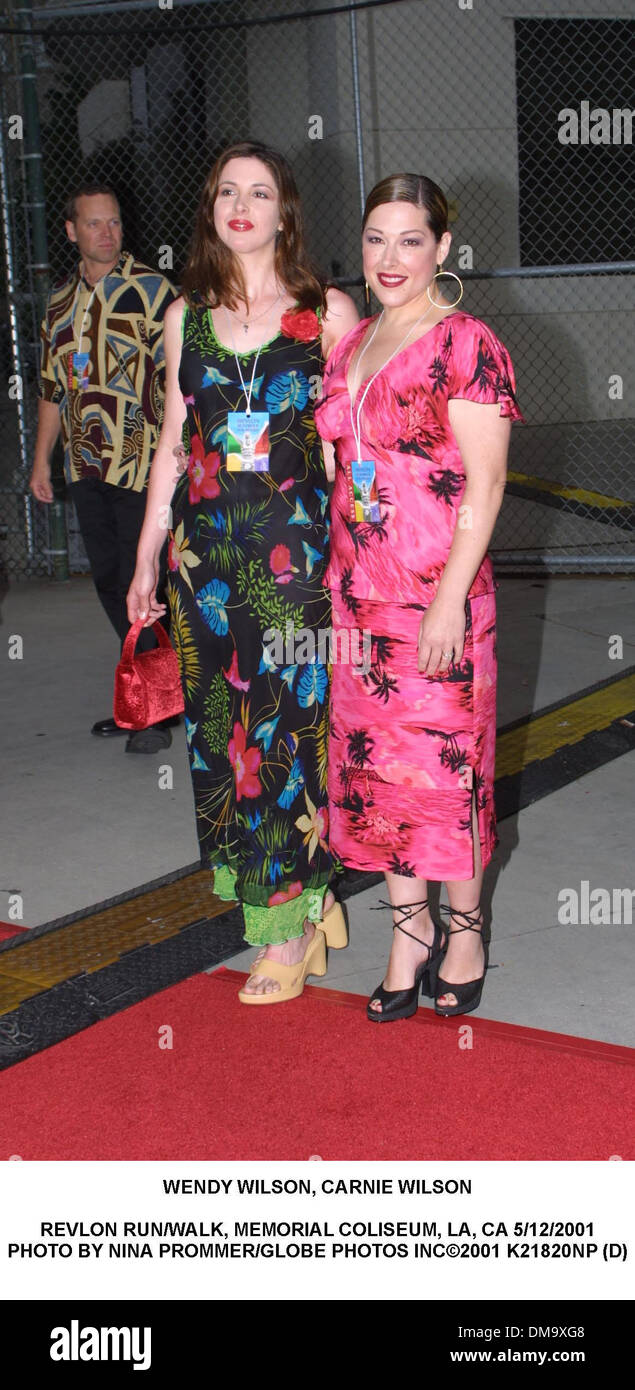 12. Mai 2001 - WENDY WILSON, CARNIE WILSON... REVLON RUN/WALK, MEMORIAL COLISEUM, LA, CA 12.05.2001. NINA PROMMER / 2001 K21820NP (D) (Kredit-Bild: © Globe Photos/ZUMAPRESS.com) Stockfoto